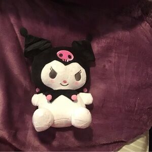 Sanrio Kuromi Plush Doll - Black, White & Pink Accents